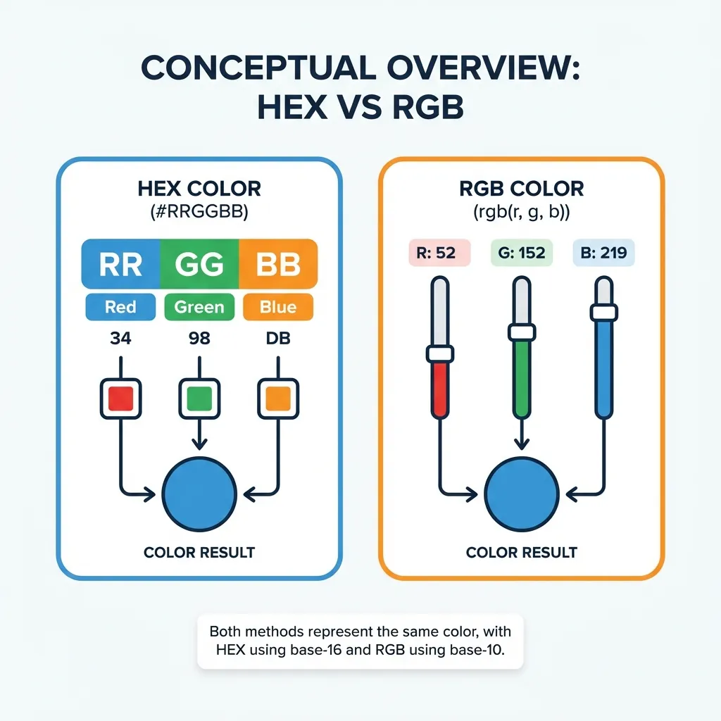 Hex Vs Rgb Difference Overview