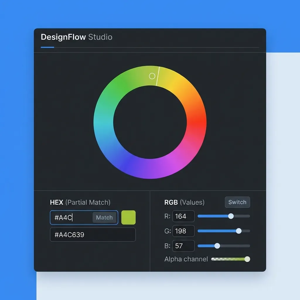 Hex Vs Rgb Difference UI Example