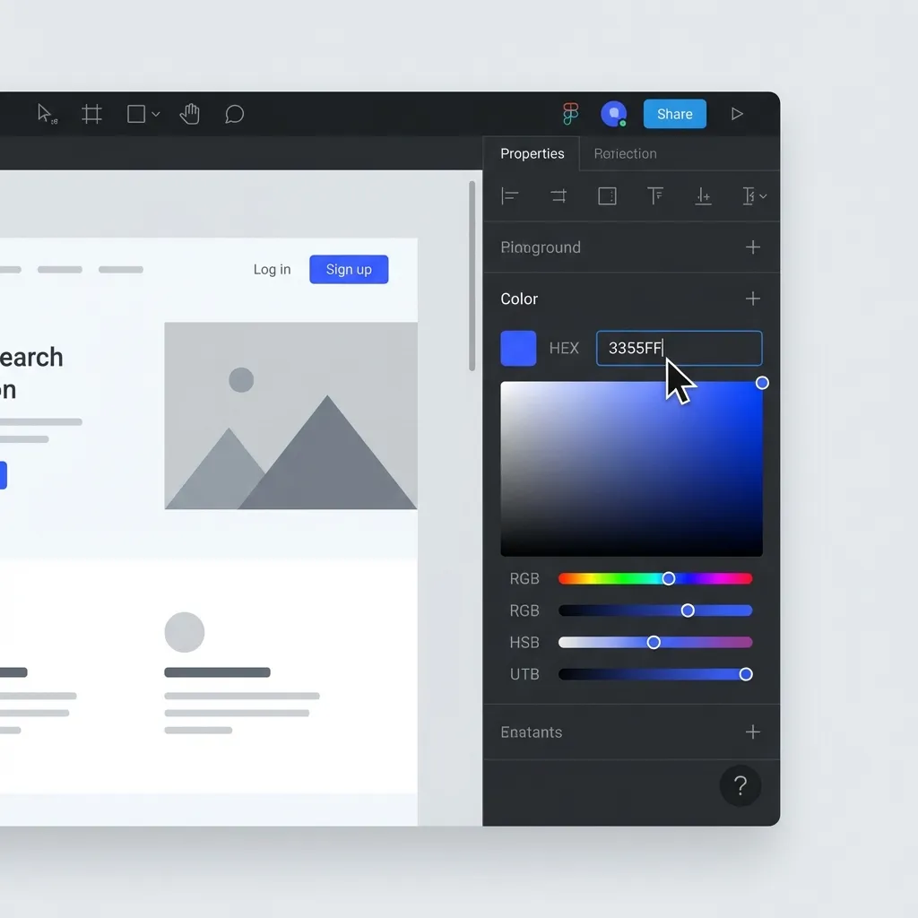 How Designers Use Hex Color Codes UI Example